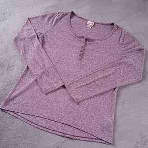 Mossimo Supply Co. Long Sleeve 1/4 Button Henley